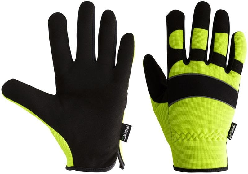 Master Gloves Master Safety Glove Rigger Hi Vis Mechanics Synthetic Leather Palm Foam Back