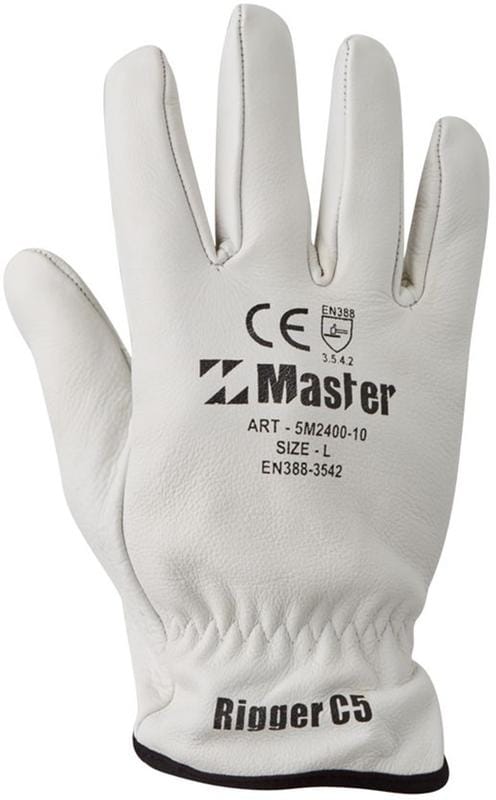 Master Gloves Master Safety Glove Rigger HPPE Lined Cut 5 Resist