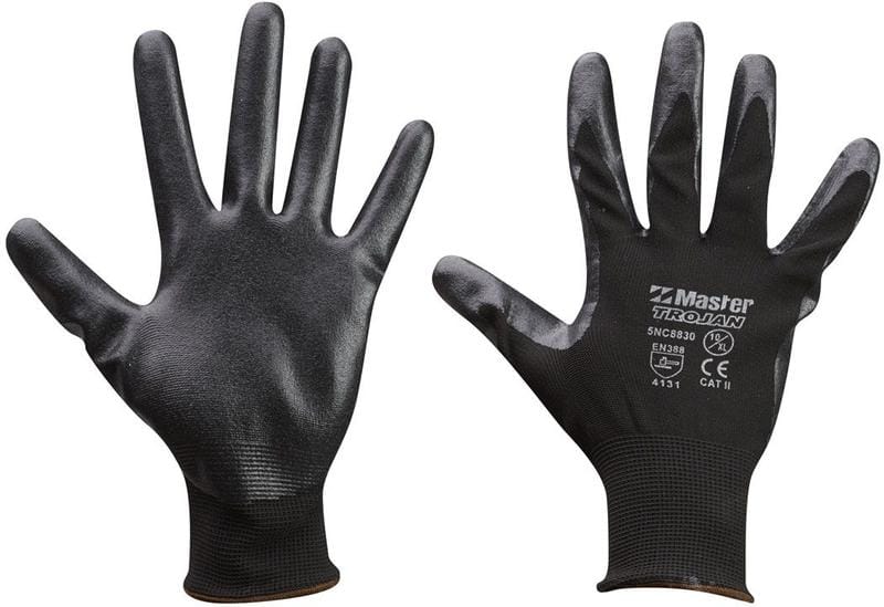 Master Gloves Master Safety Glove Trojan Nitrile Coated Palm Nylon Liner
