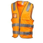 Master Jackets / Vests Master Vest VIC Rail Elite Hi Vis D/N Taped Polyester FR Zip Front