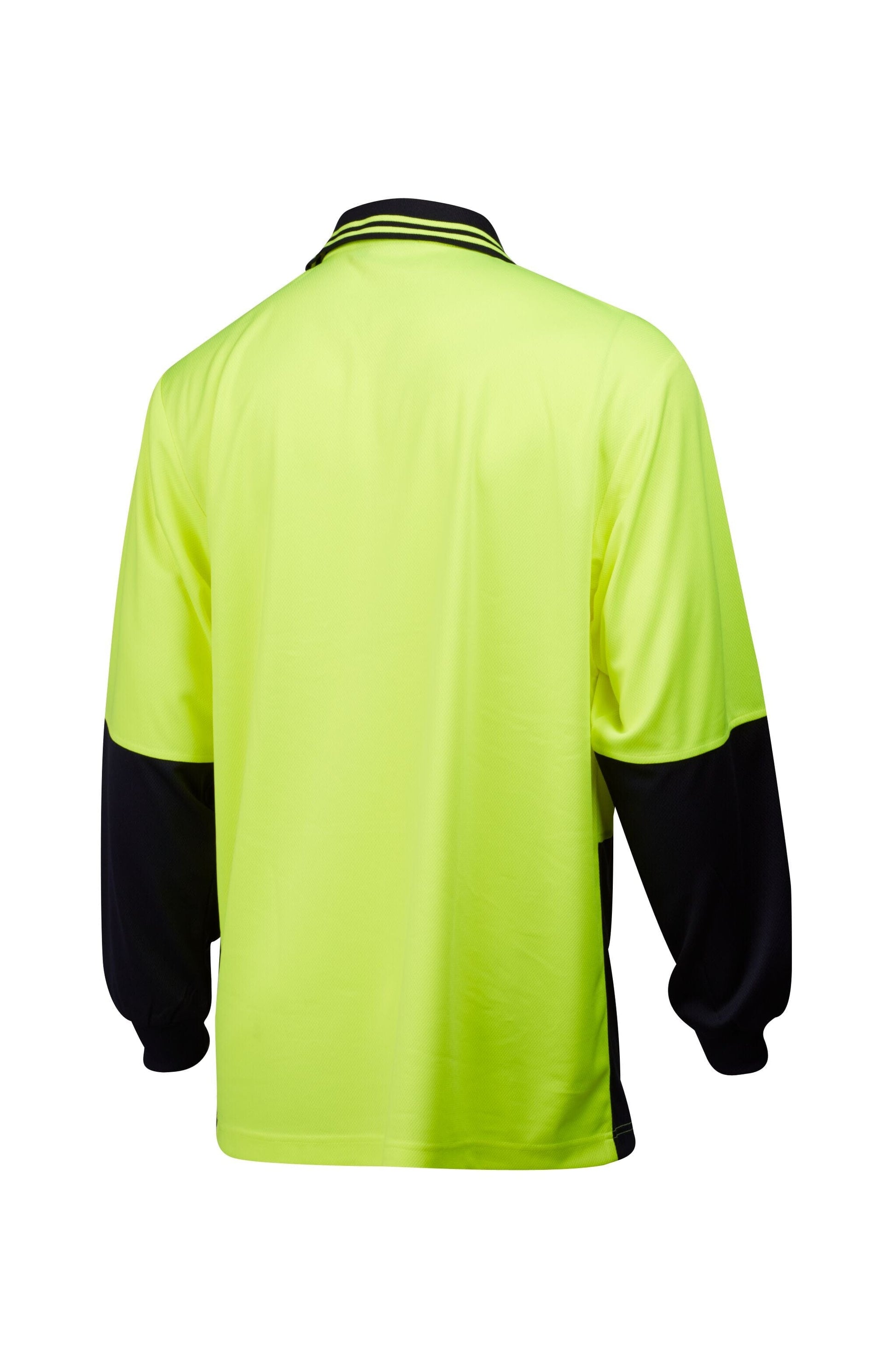 Master Polos / Shirts Master L/Sleeve Polo Hi Vis 2 Tone Micromesh w/Pocket