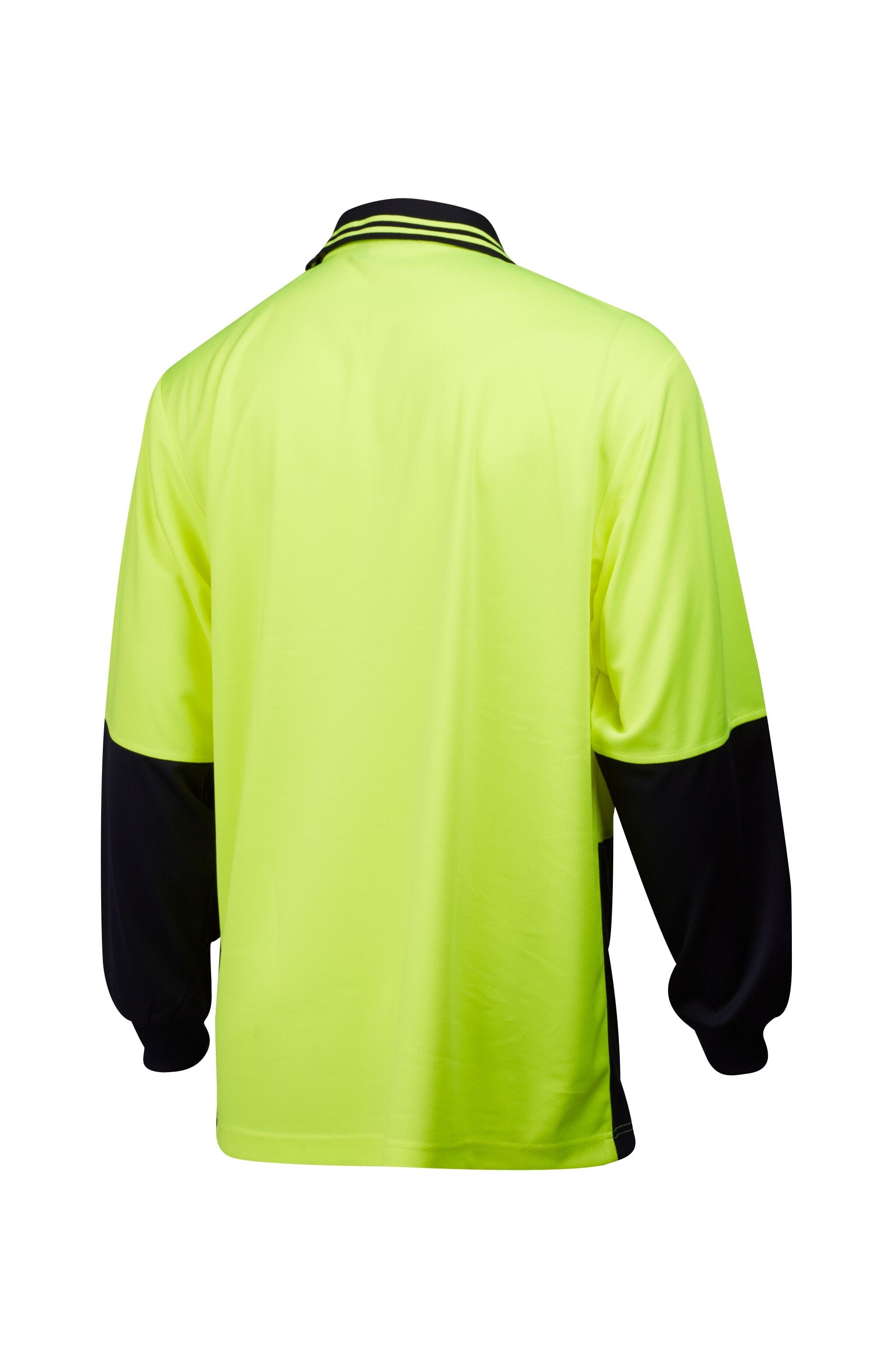 Master Polos / Shirts Master L/Sleeve Polo Hi Vis 2 Tone Micromesh w/Pocket