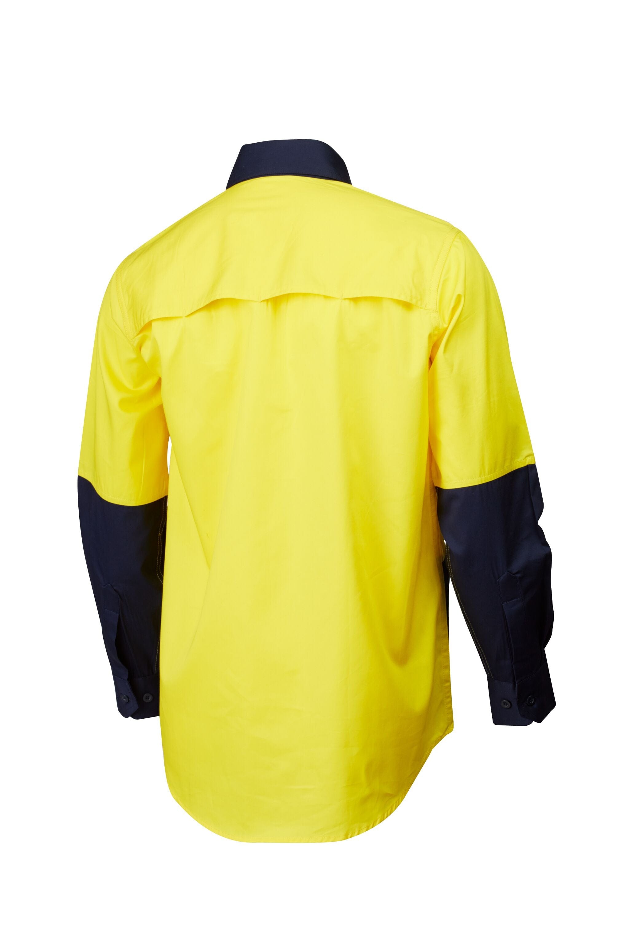 Master Polos / Shirts Master L/Sleeve Shirt Hi Vis D 2 Tone 155GSM Cotton Drill Vented