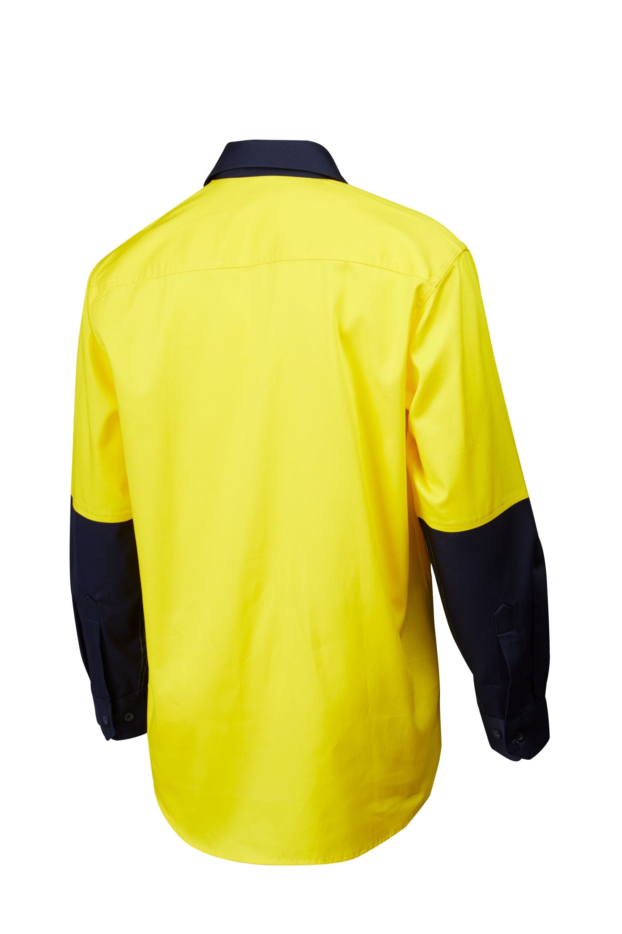 Master Polos / Shirts Master L/Sleeve Shirt Hi Vis D 2 Tone 190GSM Cotton Drill
