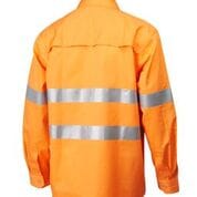 Master Polos / Shirts Master L/Sleeve Shirt Hi Vis D/N 190GSM Cotton Drill