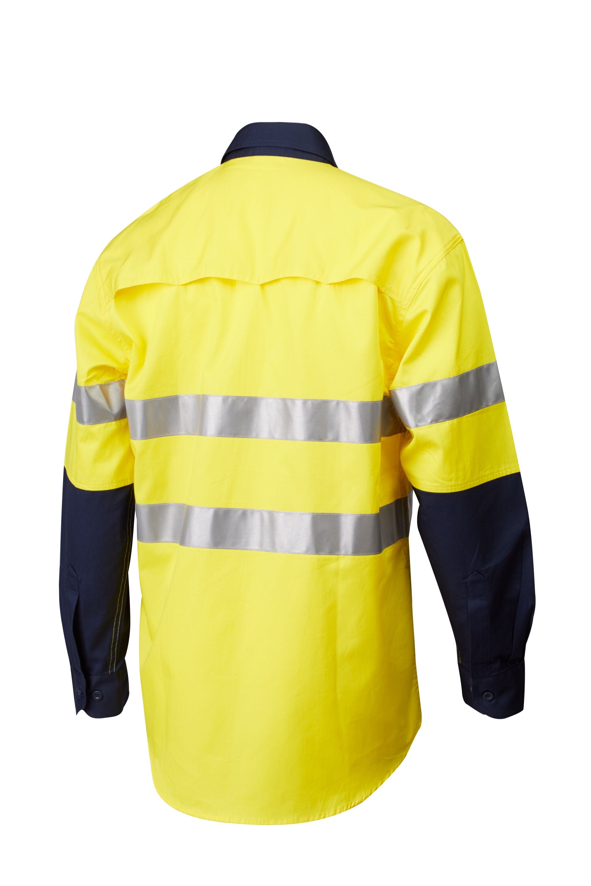 Master Polos / Shirts Master L/Sleeve Shirt Hi Vis D/N 3M Taped 2 Tone 155GSM Cotton Drill Vented