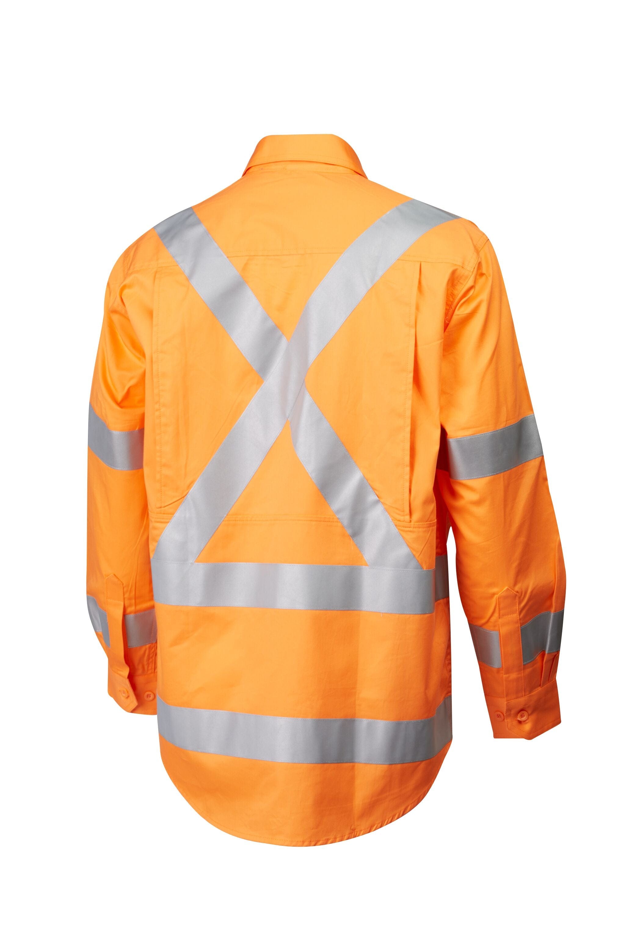 Master Polos / Shirts Master Womens L/Sleeve Shirt Hi Vis D/N NSW Rail Taped 155GSM Cotton Drill