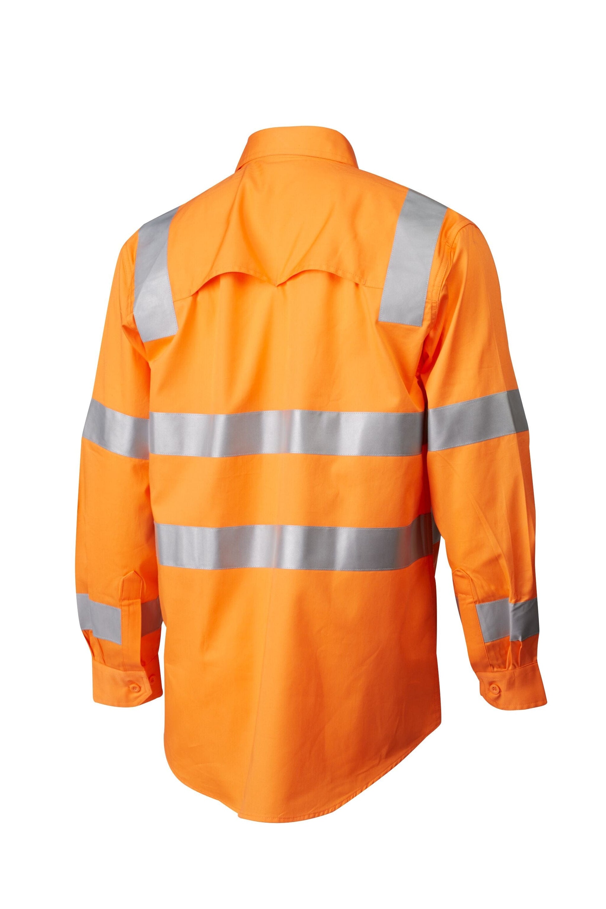 Master Polos / Shirts Master Womens L/Sleeve Shirt Hi Vis D/N VIC Rail Taped 155GSM Cotton Drill
