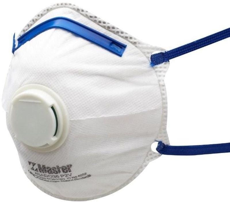 Master Respiratory Protection Master Disposable Respirator P2 w/Valve Suitable for Dust/Mist/Fume 10/Box