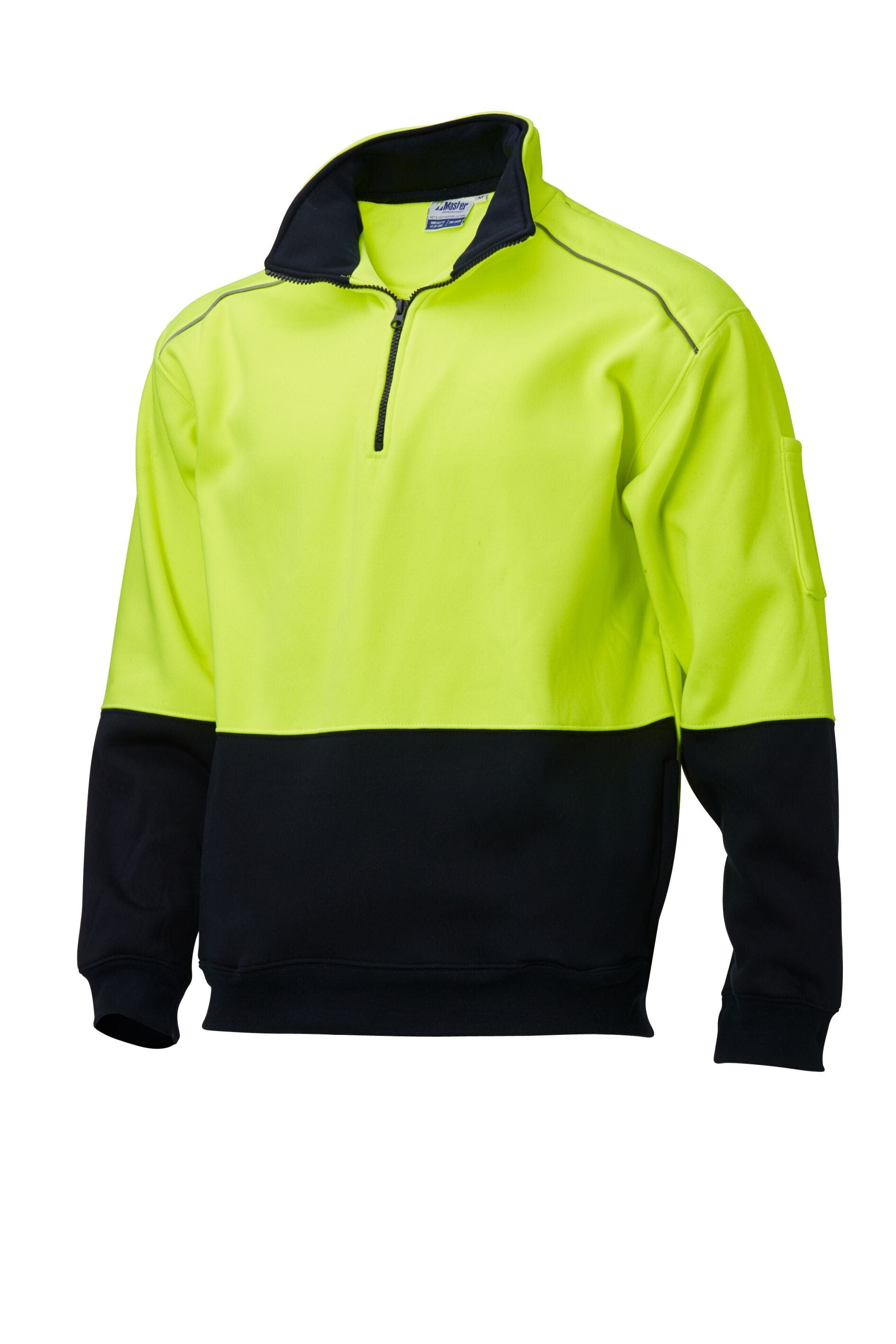 Master Sweatshirts Master L/Sleeve Windcheater Hi Vis 2 Tone 300GSM Fleecy Polyester/Cotton