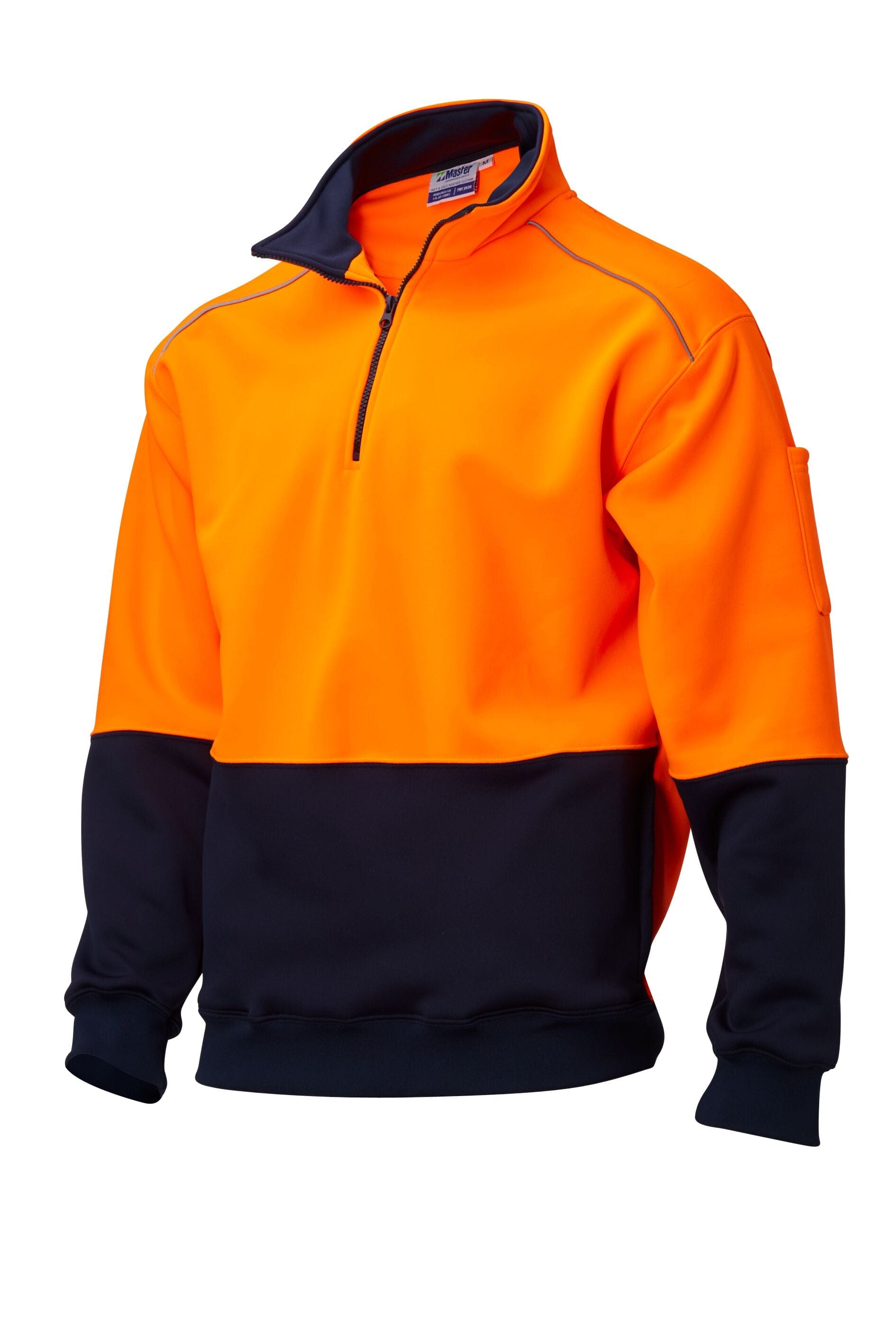 Master Sweatshirts Master L/Sleeve Windcheater Hi Vis 2 Tone 300GSM Fleecy Polyester/Cotton