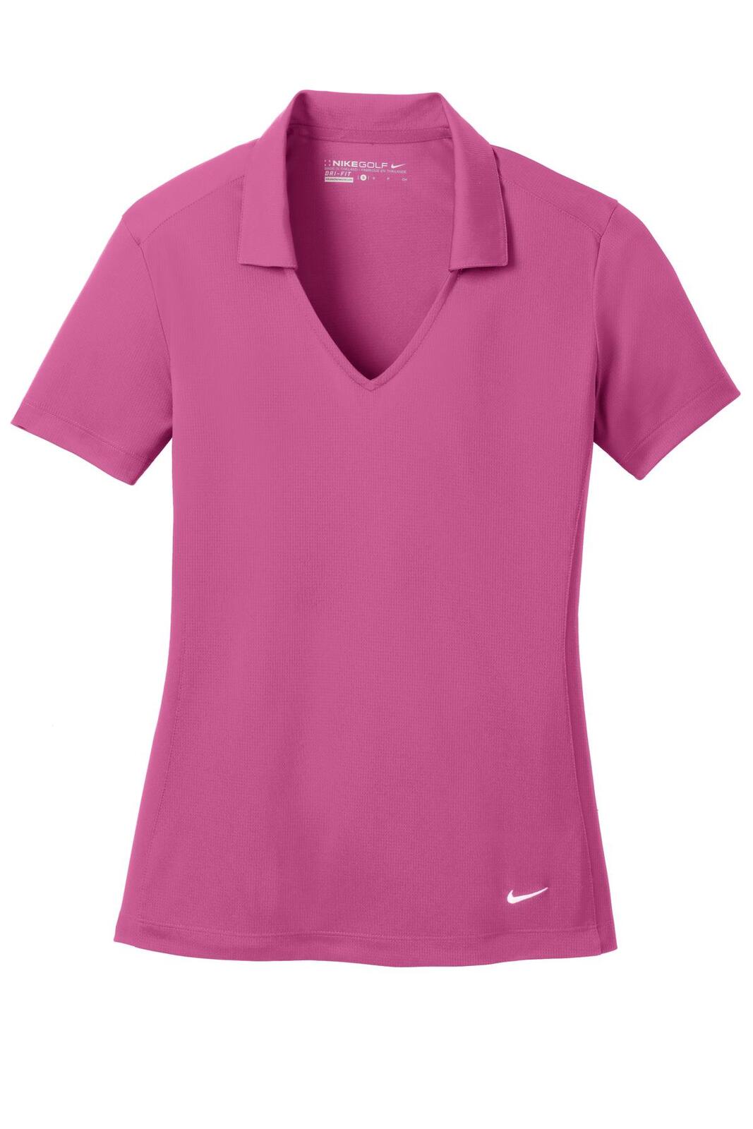 Nike Polos/Shirts Pink Fire / S Nike Ladies Dri-FIT Vertical Mesh Polo