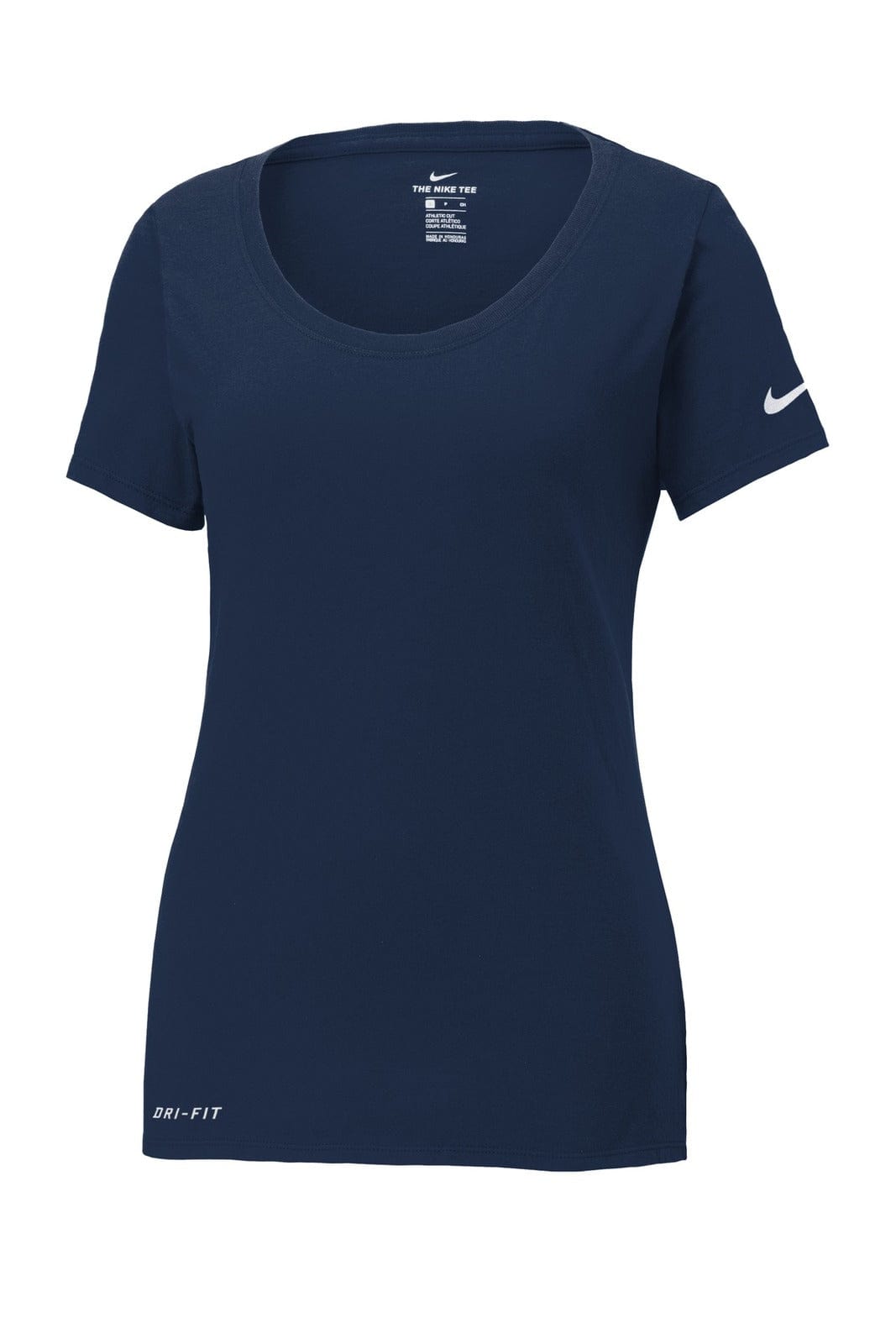 Nike T-Shirts College Navy / S Nike Ladies Dri-FIT Cotton/Poly Scoop Neck Tee