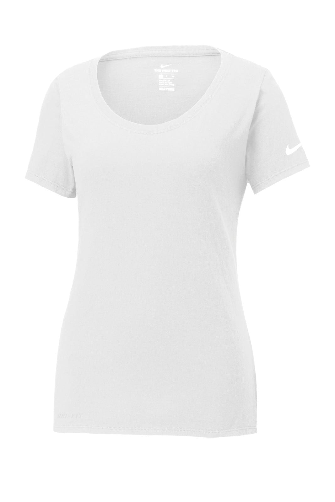 Nike T-Shirts White / S Nike Ladies Dri-FIT Cotton/Poly Scoop Neck Tee