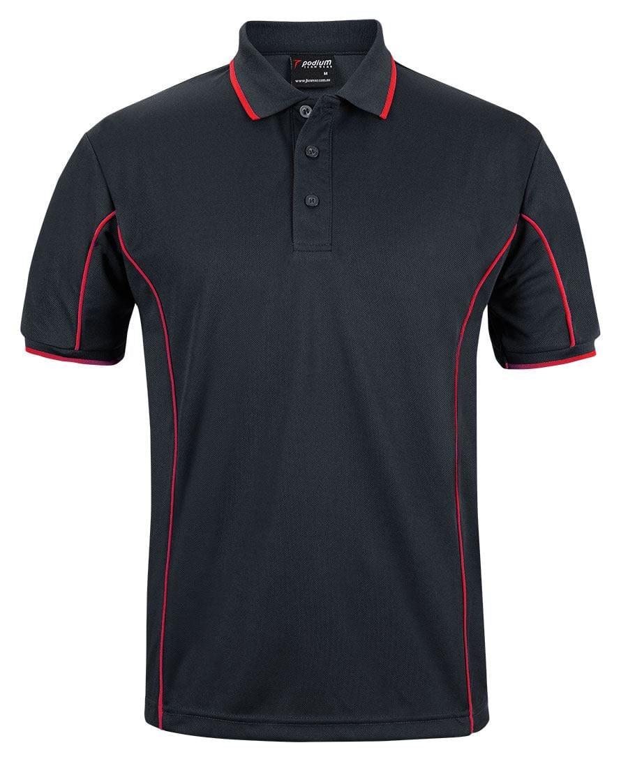 Podium Polos / Shirts Black/Red / S Podium S/S Piping Polo