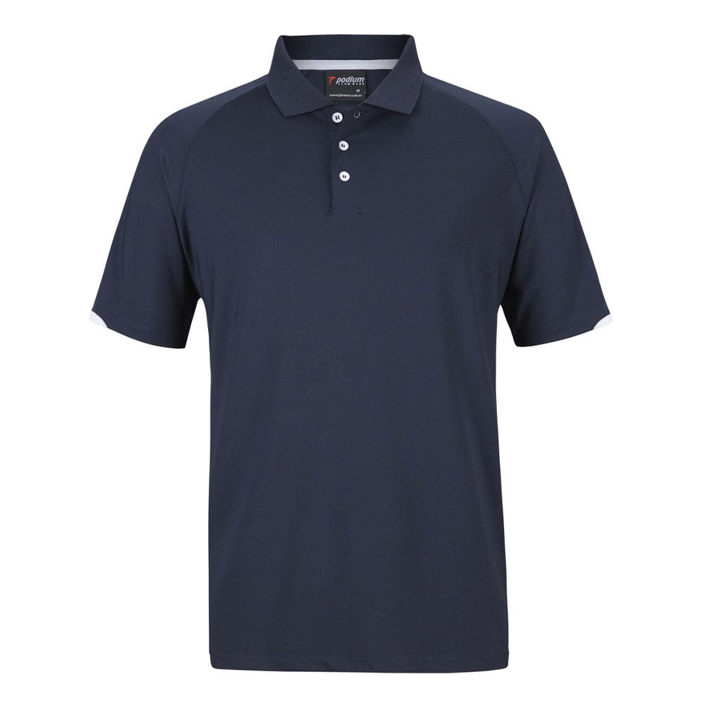 Podium Polos / Shirts Navy/White / 3XS Podium Contrast Stretch Polo