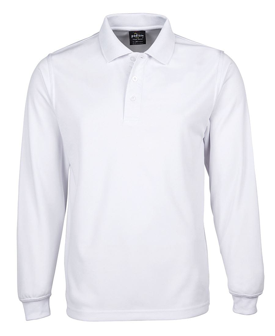 Podium Polos / Shirts White / S Podium L/S Poly Polo