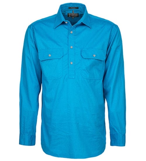 RiteMate Polos / Shirts Azure / XS Mens Pilbara Closed Front L/S Shirt