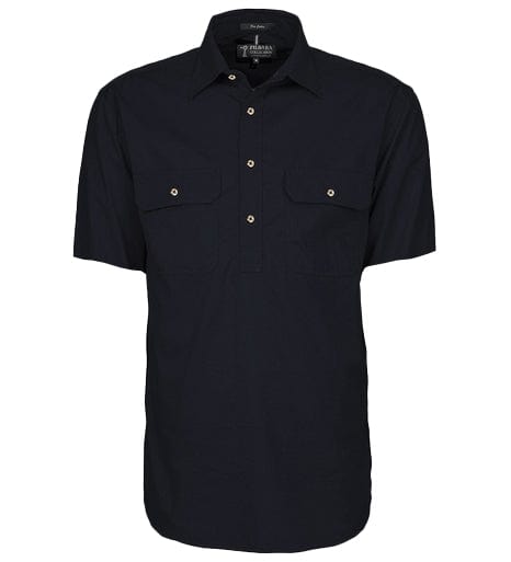 RiteMate Polos / Shirts Black / XS Men's Pilbara Closed Front S/S Shirt