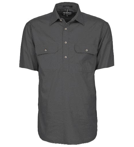 RiteMate Polos / Shirts Charcoal / XS Men's Pilbara Closed Front S/S Shirt