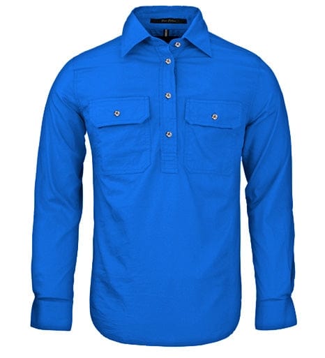 RiteMate Polos / Shirts Cobalt-Blue / 6 Women's Pilbara Closed Front L/S Shirt