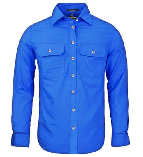 RiteMate Polos / Shirts Cobalt Blue / 6 Women's Pilbara Open Front L/S Shirt