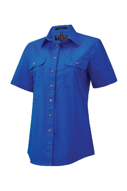 RiteMate Polos / Shirts Cobalt Blue / 6 Women's Pilbara Open Front S/S Shirt
