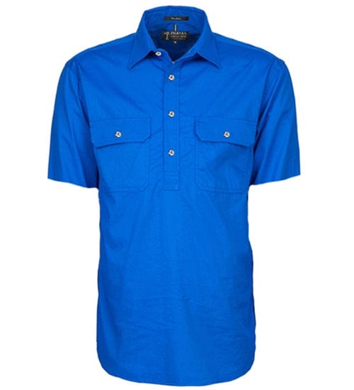 RiteMate Polos / Shirts Cobalt Blue / XS Men's Pilbara Closed Front S/S Shirt