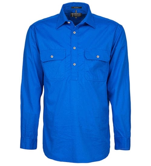 RiteMate Polos / Shirts Cobalt-Blue / XS Mens Pilbara Closed Front L/S Shirt