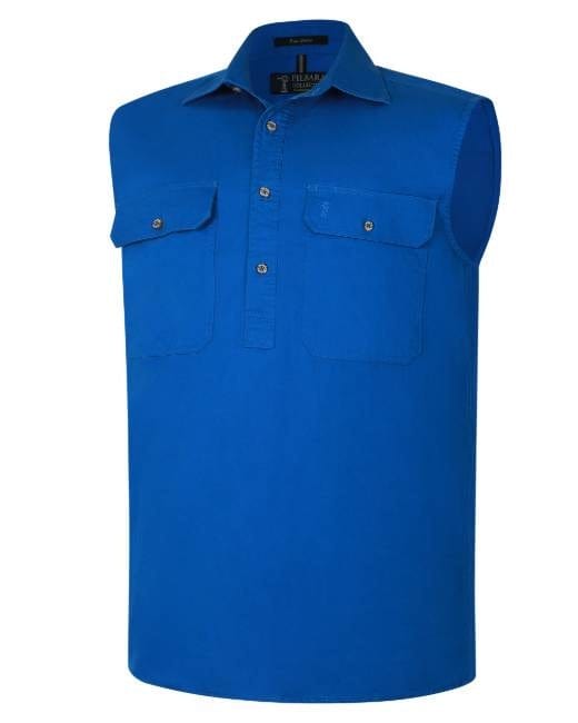RiteMate Polos / Shirts Cobalt Blue / XS Pilbara Men's Closed Front Sleeveless Shirt
