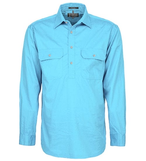 RiteMate Polos / Shirts Cornflower / XS Mens Pilbara Closed Front L/S Shirt