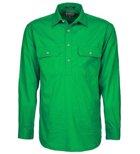 RiteMate Polos / Shirts Emerald / XS Men's Pilbara Heavy Weight Closed Front L/S Shirt
