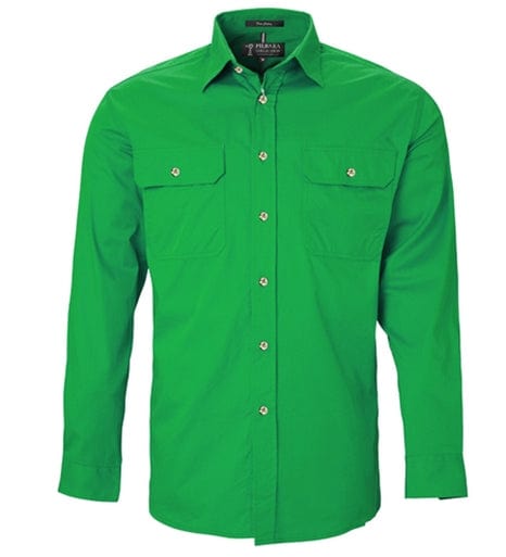 RiteMate Polos / Shirts Emerald / XS Men's Pilbara Open Front L/S Shirt