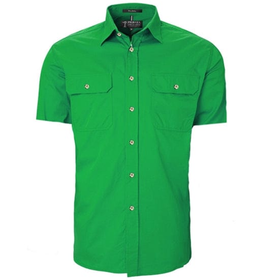 RiteMate Polos / Shirts Emerald / XS Men's Pilbara Open Front S/S Shirt