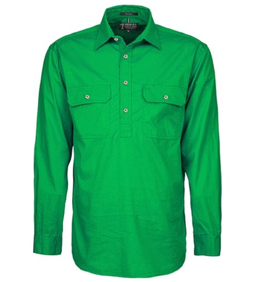 RiteMate Polos / Shirts Emerald / XS Mens Pilbara Closed Front L/S Shirt