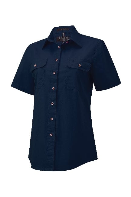 RiteMate Polos / Shirts French-Navy / 6 Women's Pilbara Open Front S/S Shirt