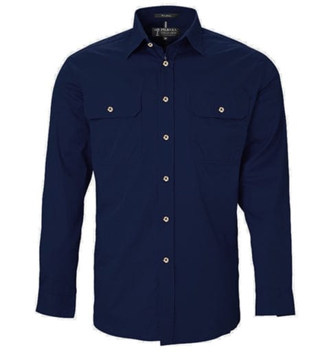RiteMate Polos / Shirts French-Navy / XS Men's Pilbara Open Front L/S Shirt