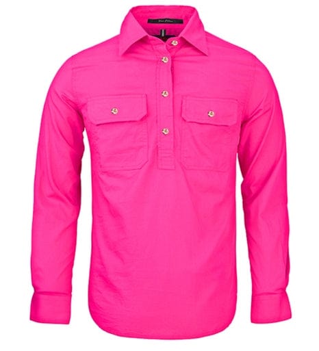 RiteMate Polos / Shirts Fuschia / 6 Women's Pilbara Closed Front L/S Shirt