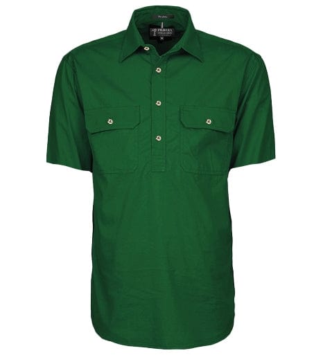 RiteMate Polos / Shirts Green / XS Men's Pilbara Closed Front S/S Shirt
