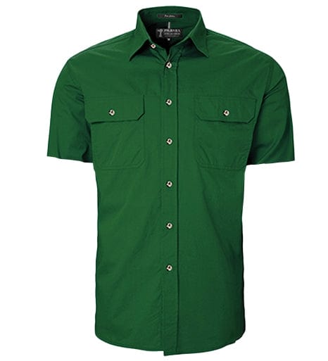 RiteMate Polos / Shirts Green / XS Men's Pilbara Open Front S/S Shirt