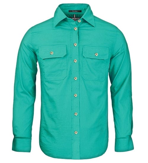 RiteMate Polos / Shirts Jade / 6 Women's Pilbara Open Front L/S Shirt