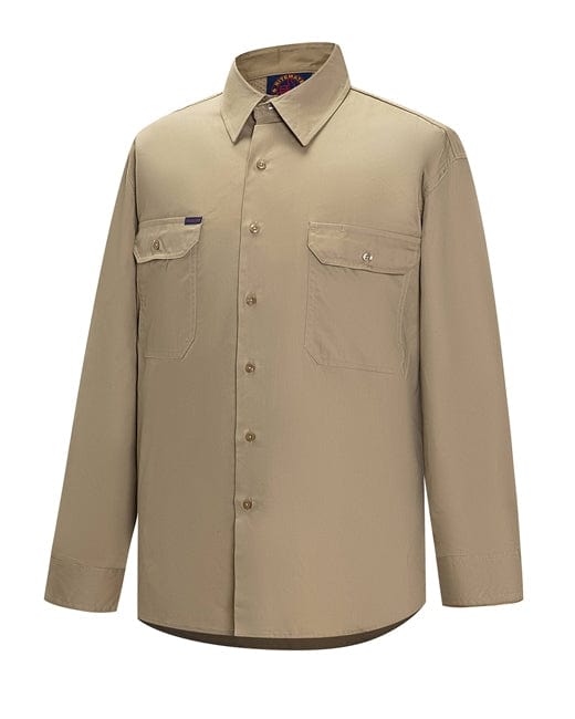 RiteMate Polos / Shirts Khaki / XS Open Front L/S Shirt