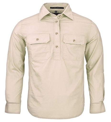 RiteMate Polos / Shirts Kids Pilbara Closed Front L/S Shirt