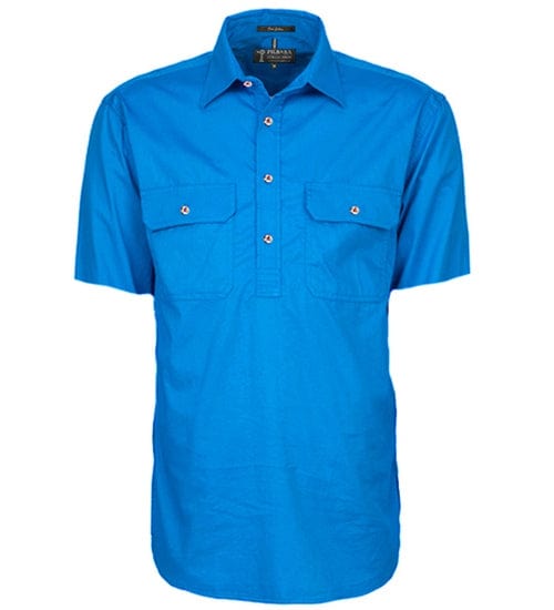 RiteMate Polos / Shirts Light Blue / XS Men's Pilbara Closed Front S/S Shirt