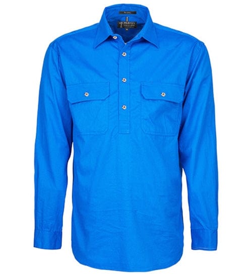 RiteMate Polos / Shirts Light Blue / XS Mens Pilbara Closed Front L/S Shirt