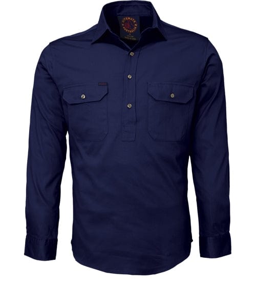 RiteMate Polos / Shirts Navy / XS Closed Front L/S Shirt