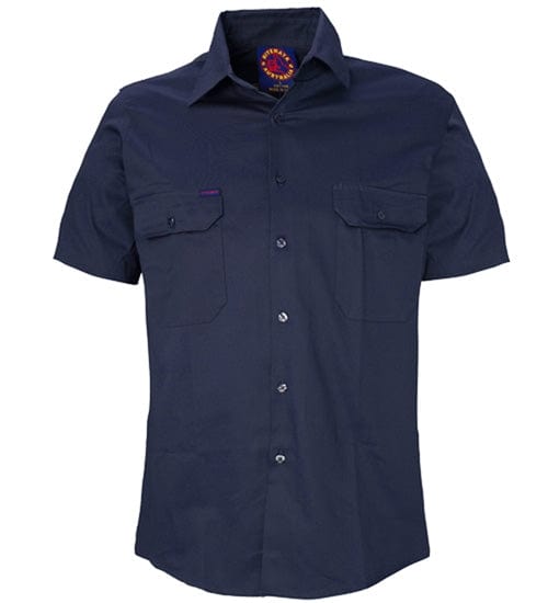 RiteMate Polos / Shirts Navy / XS Open Front Short Sleeve Shirt