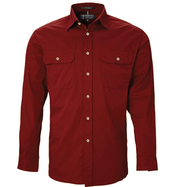 RiteMate Polos / Shirts Ochre / XS Men's Pilbara Open Front L/S Shirt
