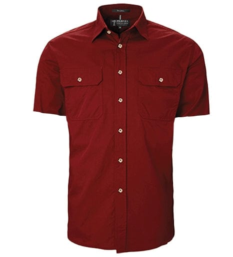 RiteMate Polos / Shirts Ochre / XS Men's Pilbara Open Front S/S Shirt (2 of 2)