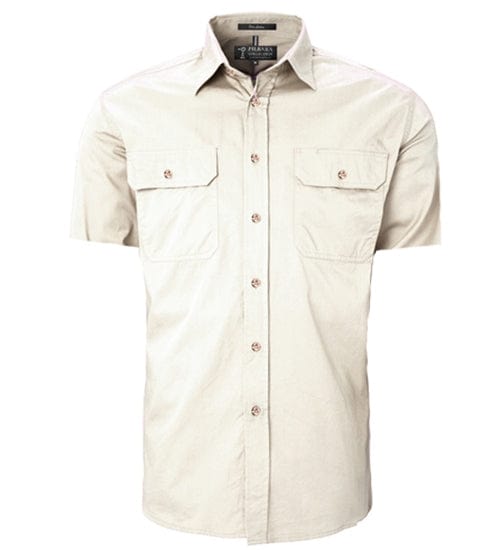 RiteMate Polos / Shirts Stone / XS Men's Pilbara Open Front S/S Shirt (2 of 2)